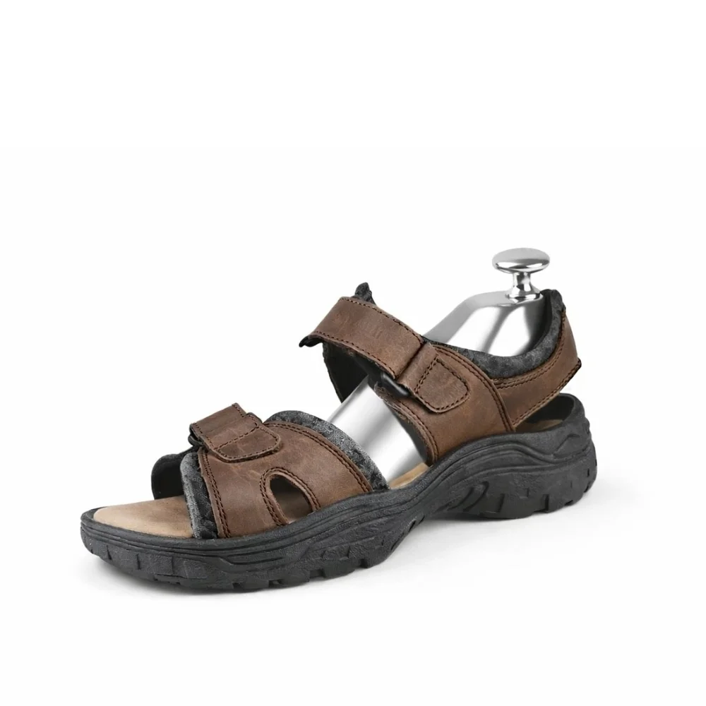 Earth Men's Sz11.5 Brown and Black Sandals Strap